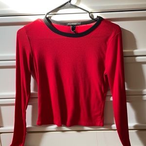 Forever 21 Red long sleeve with black outline